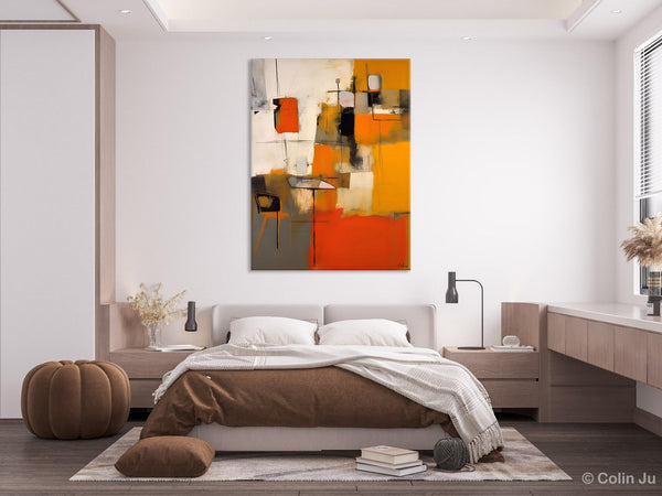 Modern Paintings Behind Sofa, Acrylic Paintings on Canvas, Abstract Painting for Living Room, Original Contemporary Canvas Wall Art-Silvia Home Craft