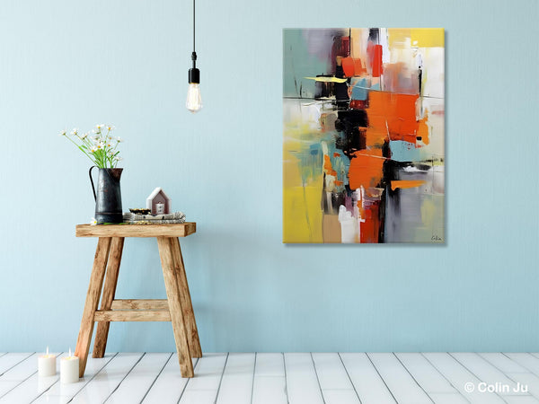 Abstract Canvas Painting, Modern Paintings for Living Room, Huge Painting for Sale, Original Hand Painted Wall Art-Silvia Home Craft