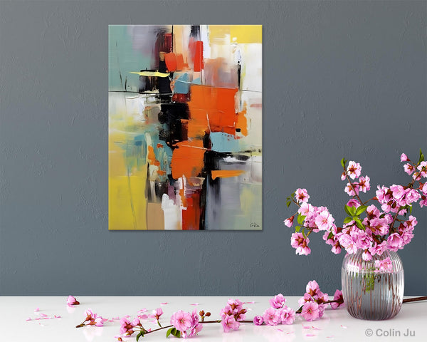 Abstract Canvas Painting, Modern Paintings for Living Room, Huge Painting for Sale, Original Hand Painted Wall Art-Silvia Home Craft