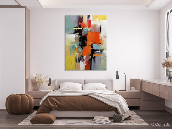 Abstract Canvas Painting, Modern Paintings for Living Room, Huge Painting for Sale, Original Hand Painted Wall Art-Silvia Home Craft