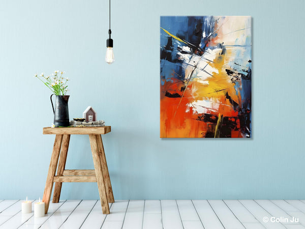 Paintings for Living Room, Abstract Acrylic Painting, Abstract Painting Ideas for Bedroom, Original Abstract Canvas Paintings, Hand Painted Wall Painting-Silvia Home Craft