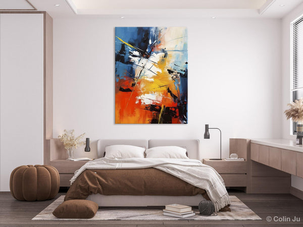 Paintings for Living Room, Abstract Acrylic Painting, Abstract Painting Ideas for Bedroom, Original Abstract Canvas Paintings, Hand Painted Wall Painting-Silvia Home Craft