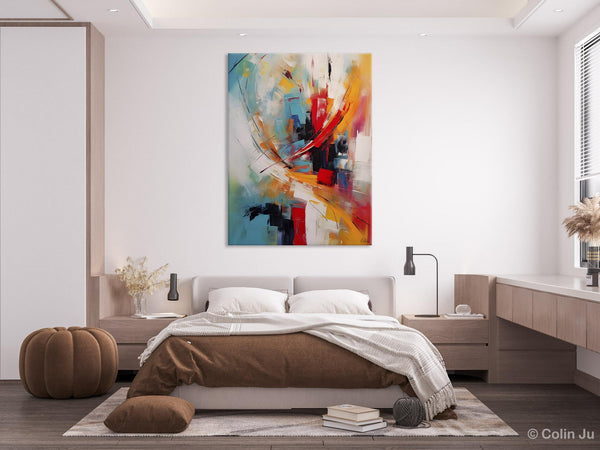 Simple Modern Art, Extra Large Wall Art Paintings, Original Abstract Painting, Acrylic Painting on Canvas, Large Paintings for Living Room-Silvia Home Craft