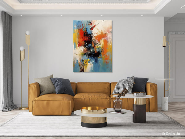 Hand Painted Acrylic Painting, Modern Contemporary Artwork, Original Wall Art Painting for Living Room, Acrylic Paintings for Dining Room-Silvia Home Craft