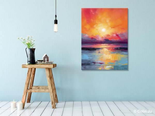 Abstract Landscape Painting, Canvas Painting for Dining Room, Landscape Canvas Painting, Original Landscape Art, Large Wall Art Paintings for Living Room-Silvia Home Craft