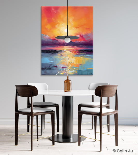 Abstract Landscape Painting, Canvas Painting for Dining Room, Landscape Canvas Painting, Original Landscape Art, Large Wall Art Paintings for Living Room-Silvia Home Craft