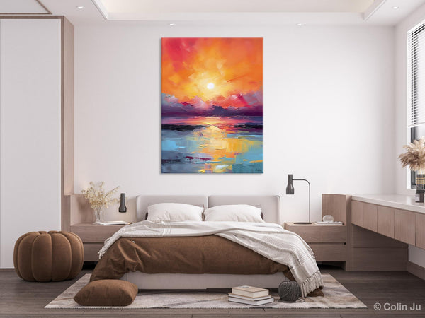 Abstract Landscape Painting, Canvas Painting for Dining Room, Landscape Canvas Painting, Original Landscape Art, Large Wall Art Paintings for Living Room-Silvia Home Craft