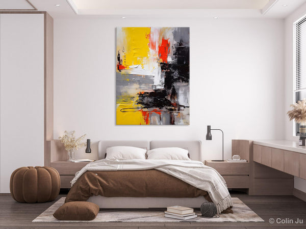 Original Abstract Art, Contemporary Acrylic Painting, Hand Painted Canvas Art, Modern Wall Art Ideas for Dining Room, Large Canvas Paintings-Silvia Home Craft
