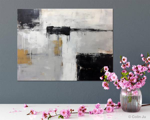 Contemporary Acrylic Paintings, Extra Large Painting on Canvas, Large Original Abstract Wall Art, Large Canvas Paintings for Bedroom-Silvia Home Craft