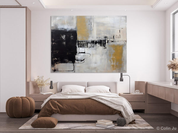 Simple Modern Art, Contemporary Acrylic Paintings, Oversized Paintings on Canvas, Large Original Abstract Wall Art, Large Canvas Paintings for Bedroom-Silvia Home Craft