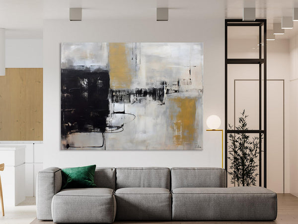 Simple Modern Art, Contemporary Acrylic Paintings, Oversized Paintings on Canvas, Large Original Abstract Wall Art, Large Canvas Paintings for Bedroom-Silvia Home Craft