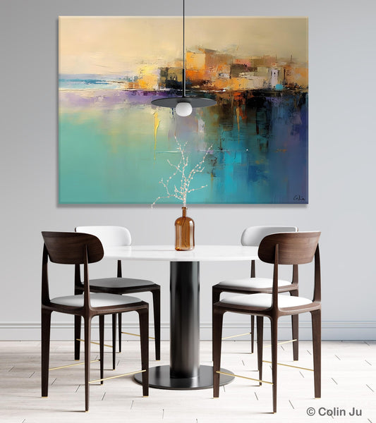 Original Landscape Paintings, Landscape Canvas Paintings for Living Room, Acrylic Painting on Canvas, Extra Large Modern Wall Art Paintings-Silvia Home Craft