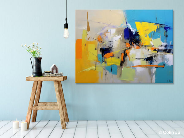 Simple Modern Abstract Art, Hand Painted Canvas Art, Original Wall Art Paintings, Modern Paintings for Living Room, Buy Paintings Online-Silvia Home Craft