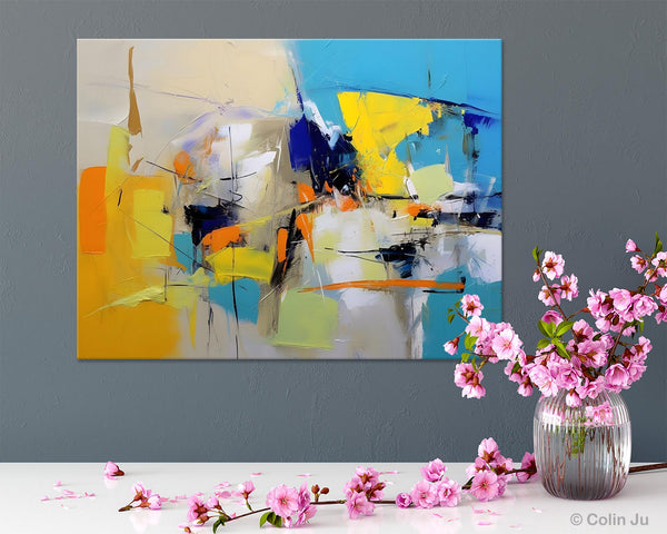 Simple Modern Abstract Art, Hand Painted Canvas Art, Original Wall Art Paintings, Modern Paintings for Living Room, Buy Paintings Online-Silvia Home Craft