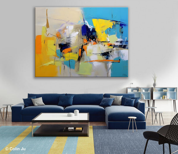 Simple Modern Abstract Art, Hand Painted Canvas Art, Original Wall Art Paintings, Modern Paintings for Living Room, Buy Paintings Online-Silvia Home Craft