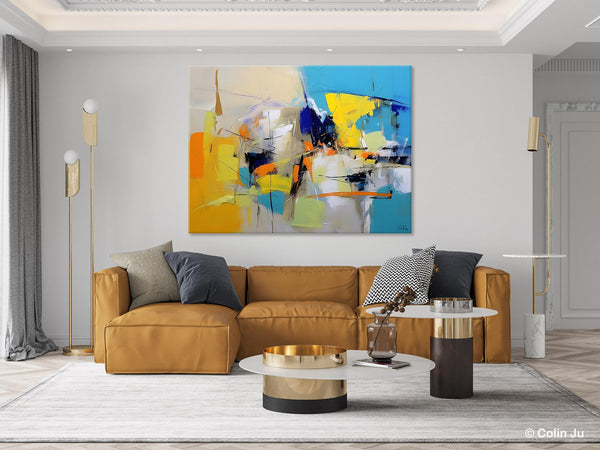 Simple Modern Abstract Art, Hand Painted Canvas Art, Original Wall Art Paintings, Modern Paintings for Living Room, Buy Paintings Online-Silvia Home Craft