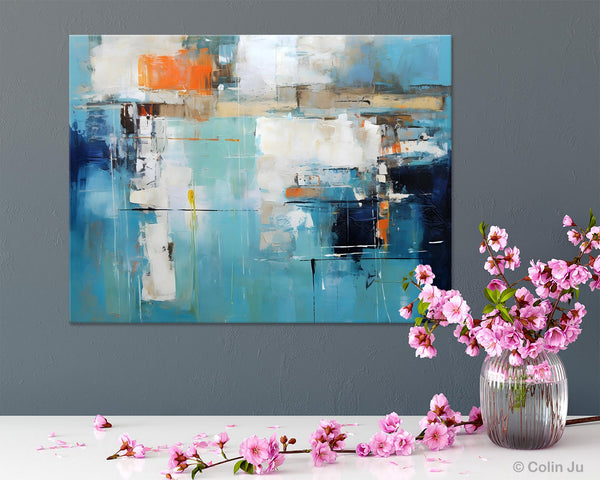 Original Modern Wall Paintings, Contemporary Canvas Art, Heavy Texture Canavas Art, Abstract Painting for Bedroom, Modern Acrylic Artwork-Silvia Home Craft