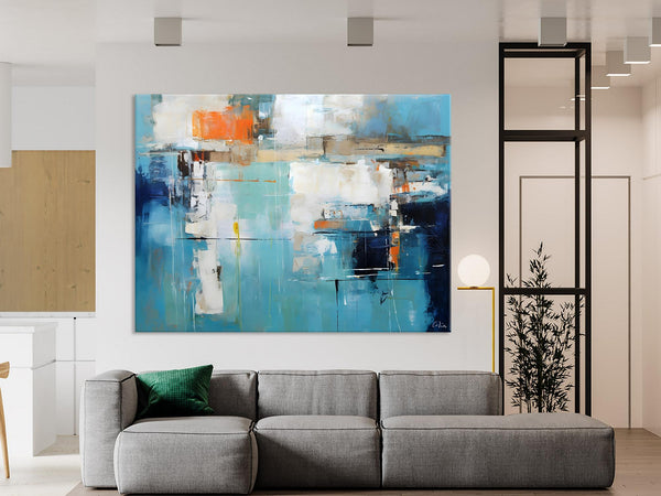 Original Modern Wall Paintings, Contemporary Canvas Art, Heavy Texture Canavas Art, Abstract Painting for Bedroom, Modern Acrylic Artwork-Silvia Home Craft