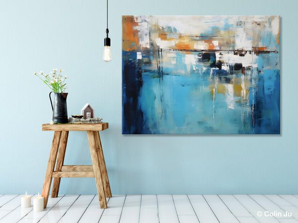Contemporary Canvas Art, Heavy Texture Canavas Art, Original Modern Wall Paintings, Abstract Painting for Bedroom, Modern Acrylic Artwork-Silvia Home Craft