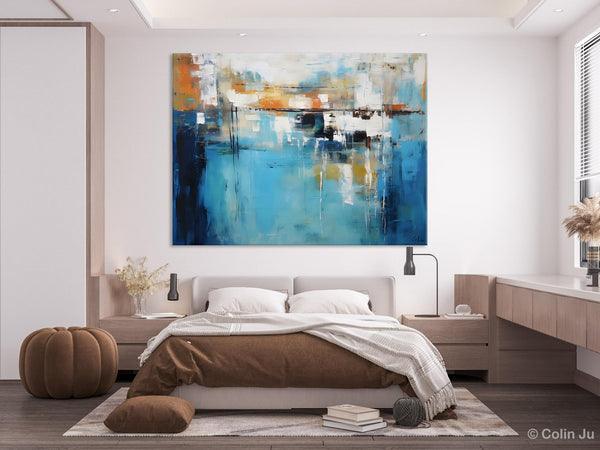 Contemporary Canvas Art, Heavy Texture Canavas Art, Original Modern Wall Paintings, Abstract Painting for Bedroom, Modern Acrylic Artwork-Silvia Home Craft