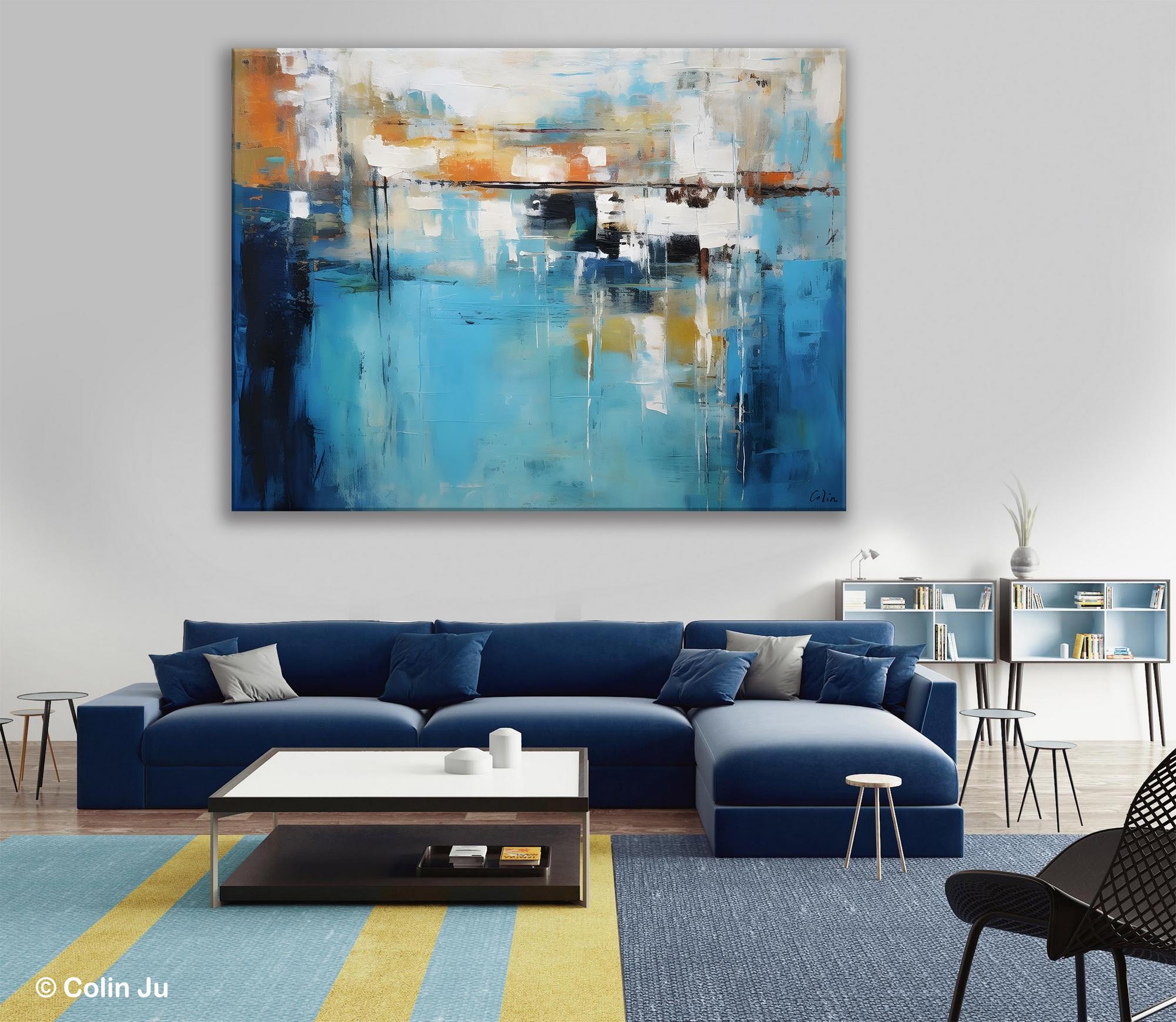 Contemporary Canvas Art, Heavy Texture Canavas Art, Original Modern Wall Paintings, Abstract Painting for Bedroom, Modern Acrylic Artwork-Silvia Home Craft