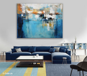 Contemporary Canvas Art, Heavy Texture Canavas Art, Original Modern Wall Paintings, Abstract Painting for Bedroom, Modern Acrylic Artwork-Silvia Home Craft
