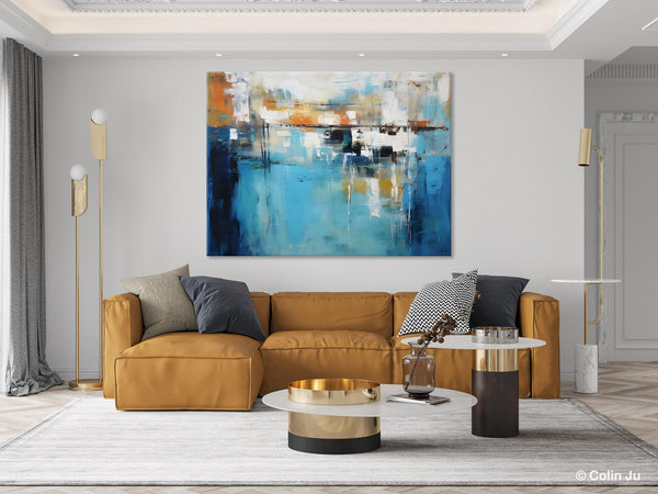 Contemporary Canvas Art, Heavy Texture Canavas Art, Original Modern Wall Paintings, Abstract Painting for Bedroom, Modern Acrylic Artwork-Silvia Home Craft