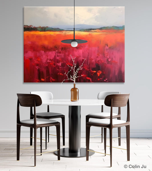 Landscape Paintings for Living Room, Landscape Canvas Paintings, Abstract Landscape Paintings, Original Modern Wall Art, Hand Painted Canvas Art-Silvia Home Craft