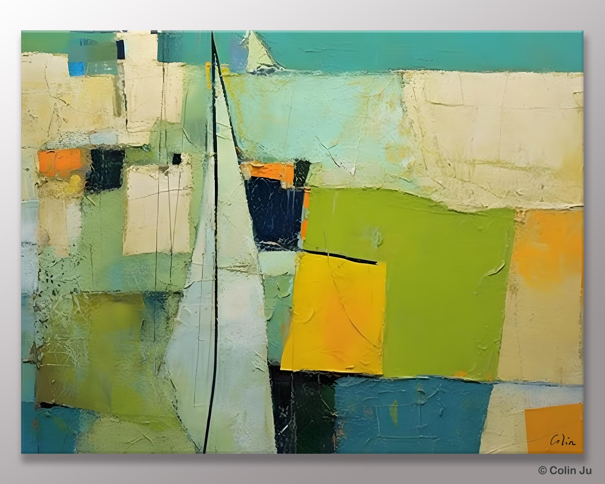 Bedroom Abstract Paintings, Original Abstract Art for Dining Room, Palette Knife Paintings, Large Acrylic Painting on Canvas, Hand Painted Canvas Art-Silvia Home Craft