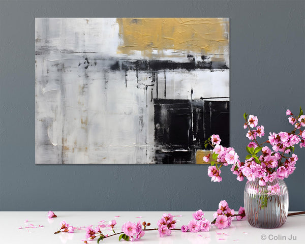 Oversized Paintings on Canvas, Large Original Abstract Wall Art, Simple Modern Art, Contemporary Acrylic Paintings, Large Canvas Paintings for Bedroom-Silvia Home Craft