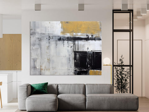 Oversized Paintings on Canvas, Large Original Abstract Wall Art, Simple Modern Art, Contemporary Acrylic Paintings, Large Canvas Paintings for Bedroom-Silvia Home Craft