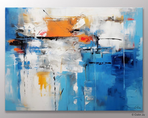 Abstract Paintings Behind Sofa, Acrylic Paintings for Bedroom, Hand Painted Canvas Art, Original Canvas Wall Art, Buy Paintings Online-Silvia Home Craft