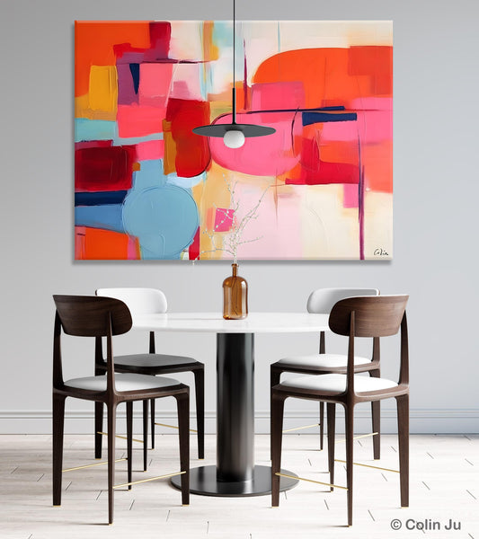 Acrylic Paintings Behind Sofa, Abstract Paintings for Bedroom, Original Hand Painted Canvas Art, Contemporary Canvas Wall Art, Buy Paintings Online-Silvia Home Craft