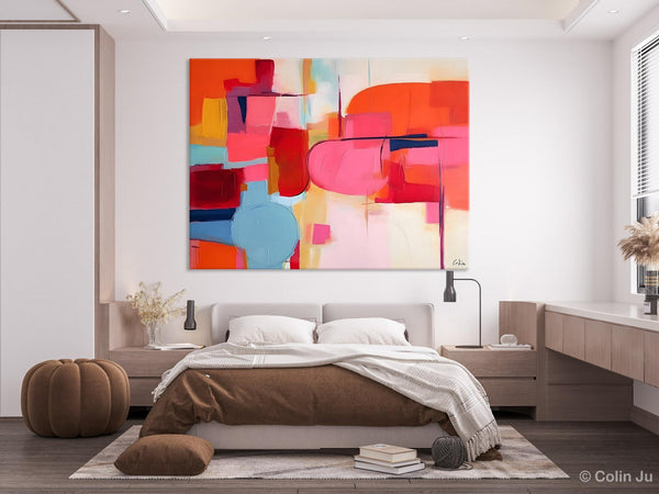 Acrylic Paintings Behind Sofa, Abstract Paintings for Bedroom, Original Hand Painted Canvas Art, Contemporary Canvas Wall Art, Buy Paintings Online-Silvia Home Craft