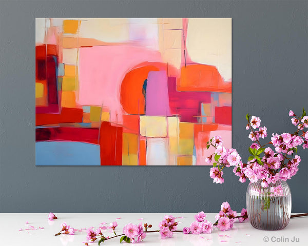 Living Room Abstract Paintings, Hand Painted Canvas Paintings, Original Modern Wall Art Paintings, Modern Acrylic Paintings on Canvas-Silvia Home Craft