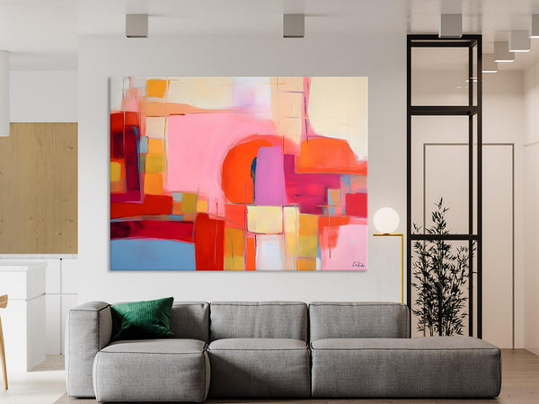 Living Room Abstract Paintings, Hand Painted Canvas Paintings, Original Modern Wall Art Paintings, Modern Acrylic Paintings on Canvas-Silvia Home Craft