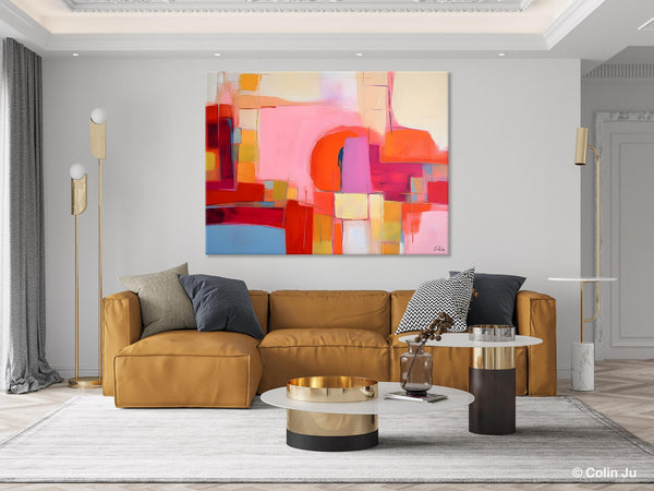 Living Room Abstract Paintings, Hand Painted Canvas Paintings, Original Modern Wall Art Paintings, Modern Acrylic Paintings on Canvas-Silvia Home Craft