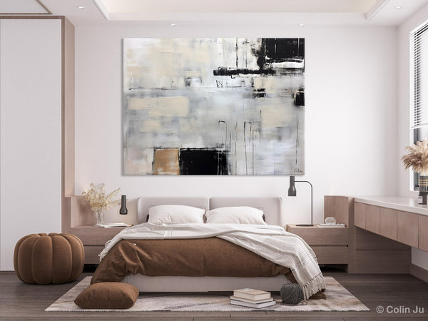 Large Original Abstract Wall Art, Simple Modern Art, Contemporary Acrylic Paintings, Oversized Paintings on Canvas, Large Canvas Paintings for Living Room-Silvia Home Craft