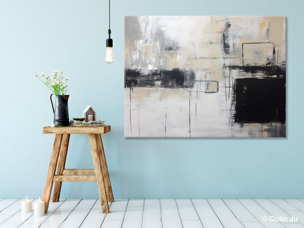 Large Wall Art Paintings, Simple Canvas Art, Simple Abstract Paintings, Contemporary Painting on Canvas, Original Canvas Wall Art for sale-Silvia Home Craft