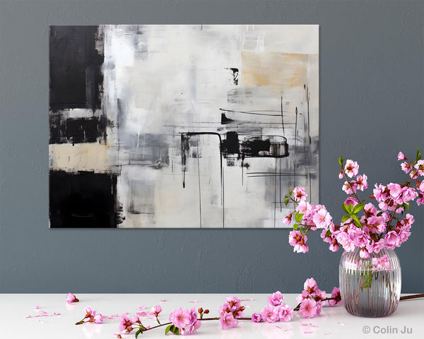 Modern Paintings for Bedroom, Living Room Wall Canvas Painting, Extra Large Abstract Artwork, Original Hand Painted Acrylic Painting-Silvia Home Craft