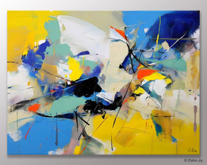 Living Room Wall Art Ideas, Original Modern Wall Art Paintings, Modern Paintings for Bedroom, Buy Paintings Online, Oversized Canvas Painting for Sale-Silvia Home Craft