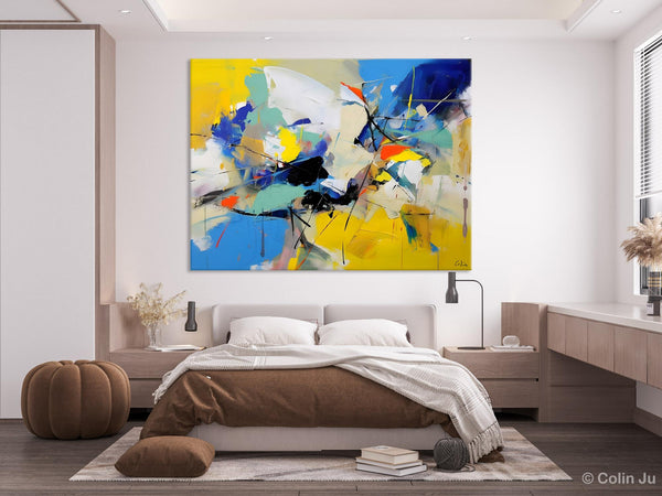 Living Room Wall Art Ideas, Original Modern Wall Art Paintings, Modern Paintings for Bedroom, Buy Paintings Online, Oversized Canvas Painting for Sale-Silvia Home Craft