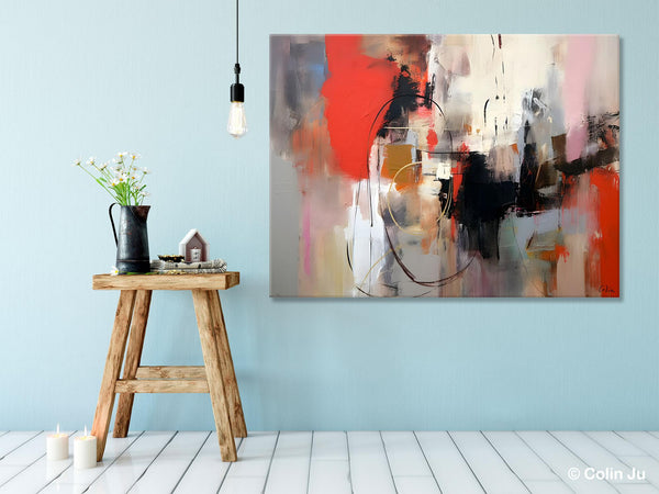 Large Wall Art Paintings Behind Sofa, Acrylic Paintings on Canvas, Original Acrylic Paintings, Modern Canvas Paintings, Hand Painted Canvas Art-Silvia Home Craft