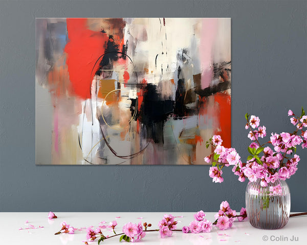 Large Wall Art Paintings Behind Sofa, Acrylic Paintings on Canvas, Original Acrylic Paintings, Modern Canvas Paintings, Hand Painted Canvas Art-Silvia Home Craft