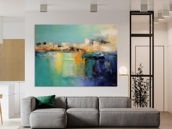 Contemporary Canvas Wall Art, Original Hand Painted Canvas Art, Acrylic Paintings Behind Sofa, Abstract Paintings for Bedroom, Buy Paintings Online-Silvia Home Craft