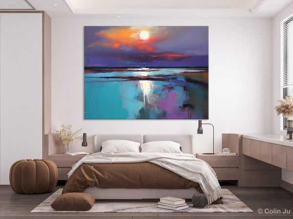 Original Landscape Abstract Painting, Simple Wall Art Ideas, Living Room Abstract Paintings, Large Landscape Canvas Paintings, Buy Art Online-Silvia Home Craft