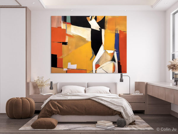 Extra Large Paintings for Living Room, Hand Painted Wall Art Paintings, Original Abstract Acrylic Painting, Abstract Wall Art for Dining Room-Silvia Home Craft