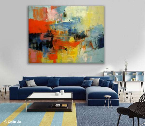 Modern Canvas Painting, Living Room Wall Art Ideas, Buy Abstract Art Online, Heavy Texture Art, Original Acrylic Painting on Canvas-Silvia Home Craft