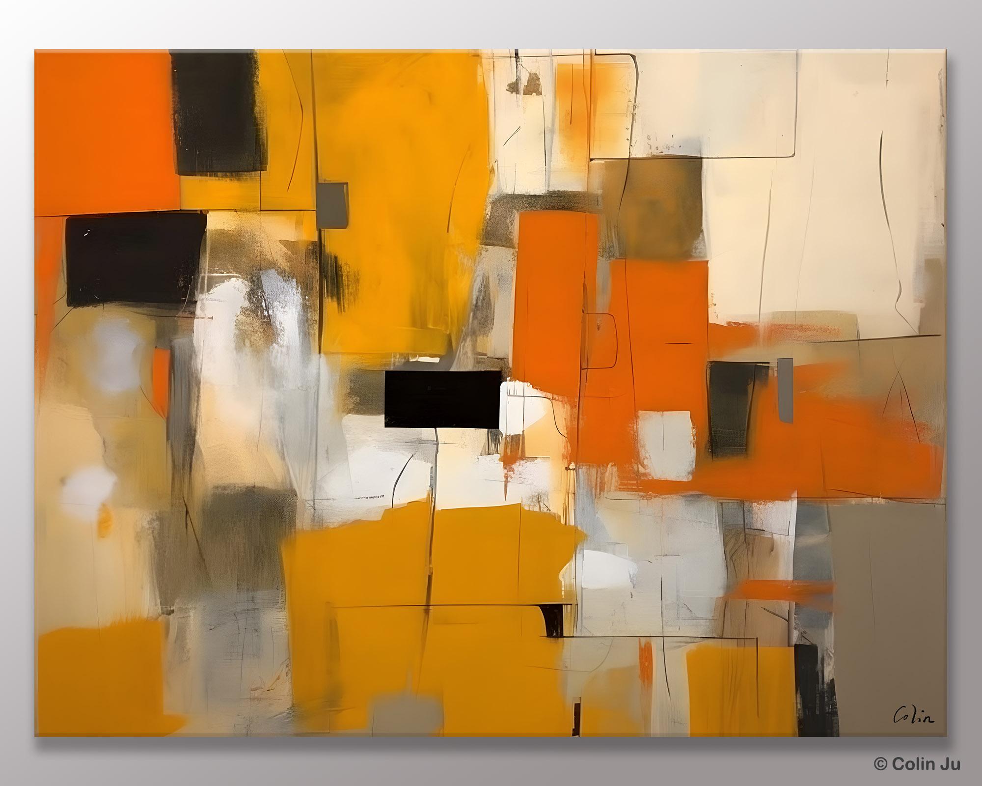 Acrylic Wall Art Painting, Acrylic Paintings for Living Room, Hand Painted Wall Painting, Simple Modern Art, Large Original Abstract Paintings-Silvia Home Craft