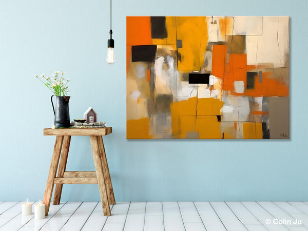 Acrylic Wall Art Painting, Acrylic Paintings for Living Room, Hand Painted Wall Painting, Simple Modern Art, Large Original Abstract Paintings-Silvia Home Craft